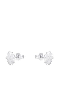 Orecchini a perno a forma di fiore in argento con finitura opaca e dettagli sottili sui petali. Chiusura a perno per una vestibilità sicura.