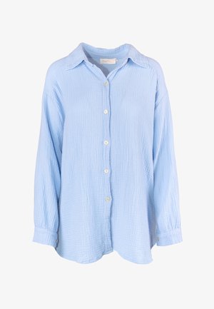 Seasons of April, SASHA MUSSELIN OVERSIZED - Button-down blouse - babyblau