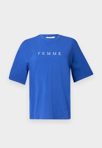 SLFVILJA PRINTED TEE - T-shirt print - dazzling blue/bright white