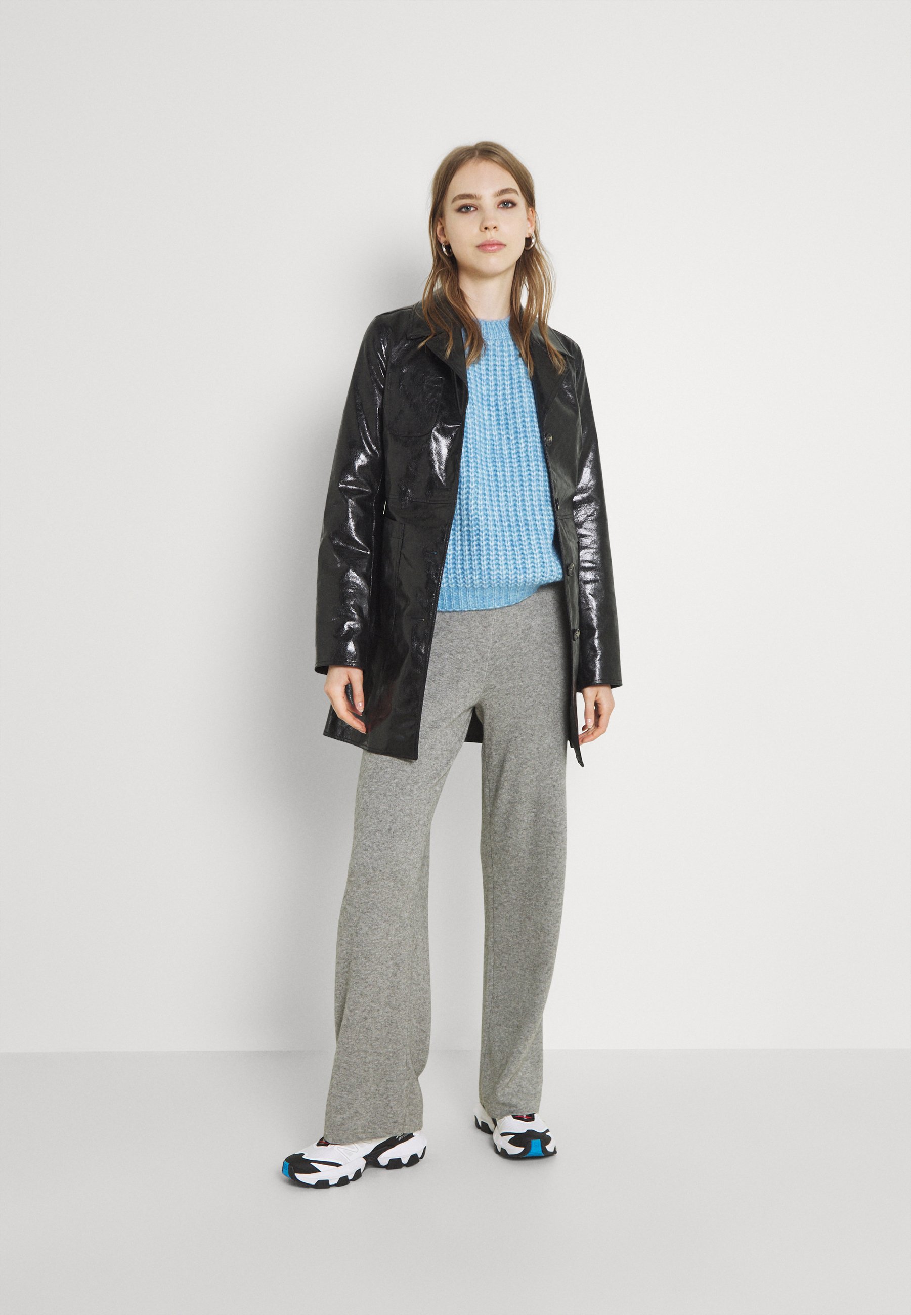 ONLY ONLKAMMA WIDE - Pantaloni - medium grey melange/grigio - Zalando.it