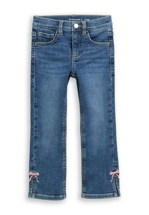 TOM TAILOR, FLARED JEANS MIT STRETCH - Straight leg jeans - used dark stone blue denim