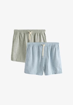 REGULAR FIT - BLEND ELASTICATED WAIST 2 PACK - Pantaloni scurți - blue green