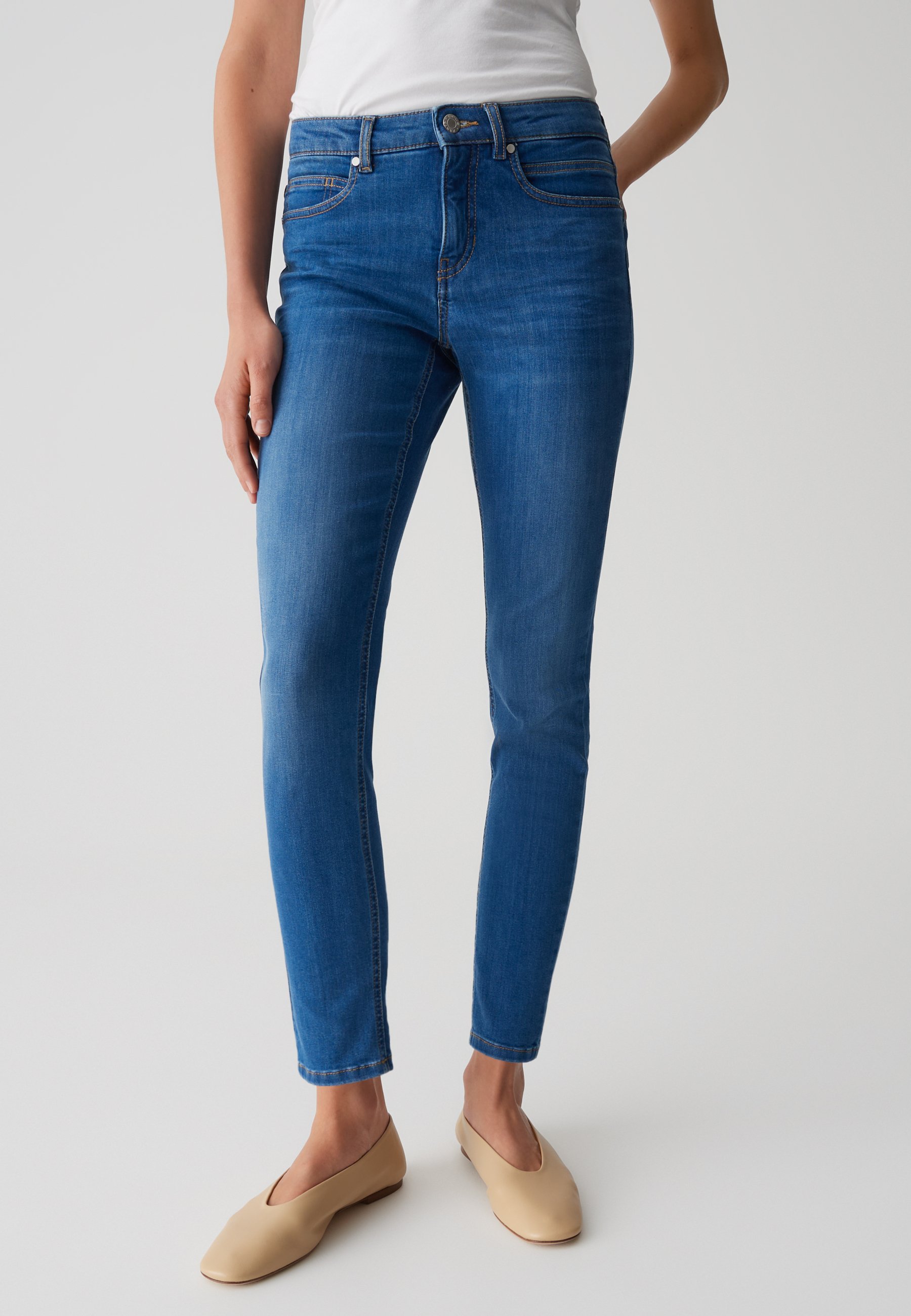 mid rise stretch skinny pant