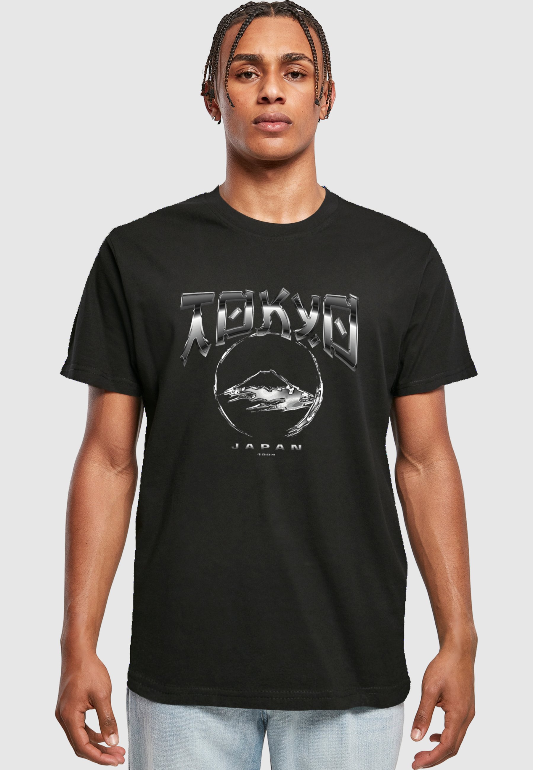 Mister Tee TOKYO CHROME - Print T-shirt - black - Zalando.ie