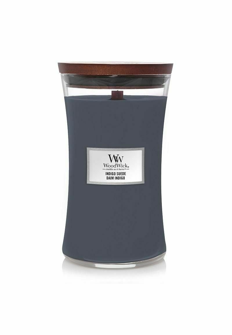Woodwick WOODWICK LARGE INDIGO SUEDE Świeca zapachowa/przezroczysty