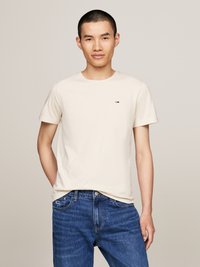 Tommy Jeans SLIM TEE 2 PACK - Basic T-shirt - newsprint/white