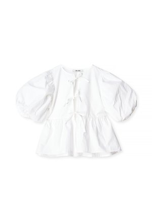 NA-KD, PUFF SLEEVE TIE FRONT  - Blúzka - white