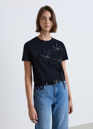 Calliope, T-SHIRT TINTA UNITA - T-shirt con stampa - ultrablack