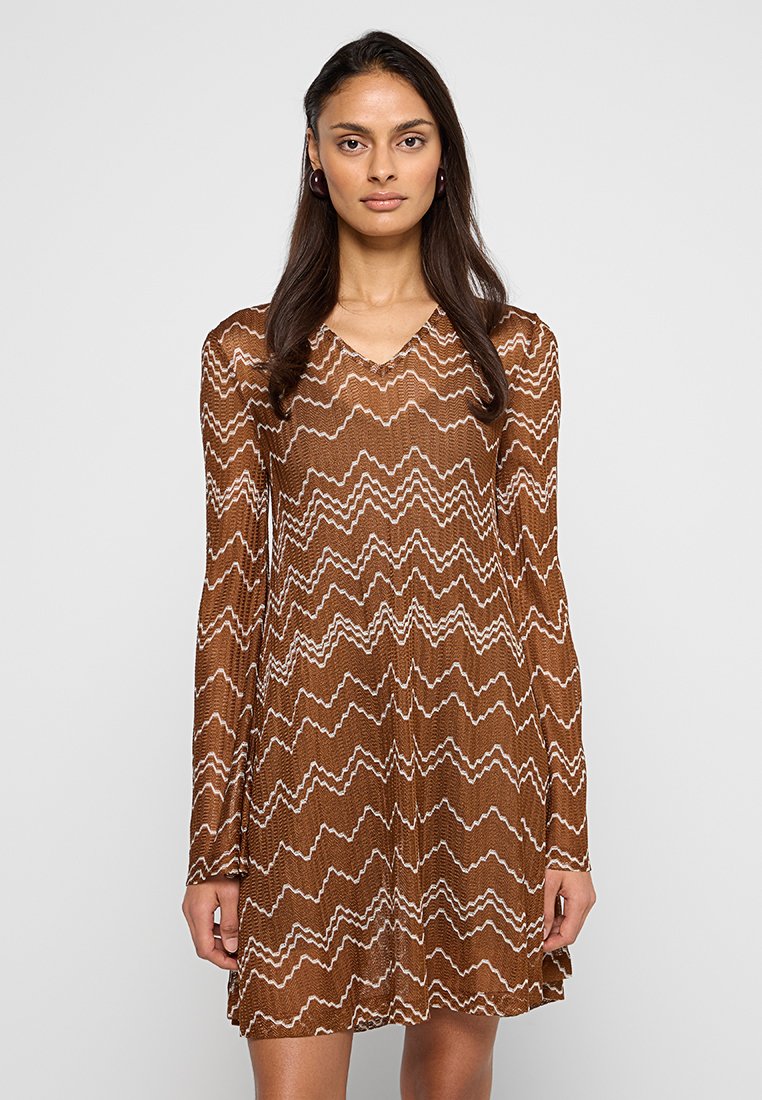 Missoni Gebreide jurk bruin