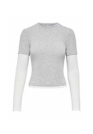 ONLY, TOP ONLDUBLA TOP - T-shirt à manches longues - light grey melange