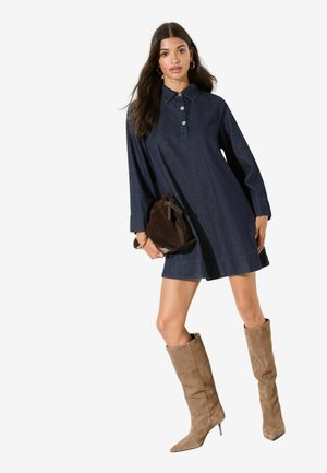 REGULAR FIT - LONG SLEEVE MINI  - Teksakleit - rinse wash