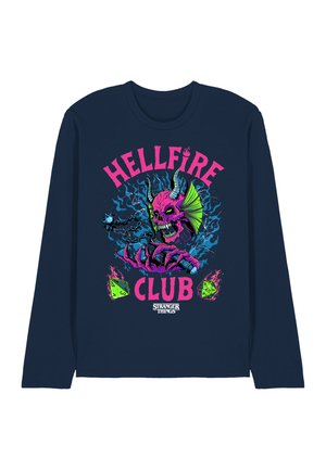 STRANGER THINGS  HELLFIRE DICE - Long sleeved top - dark blue