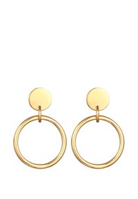 Elli GEO CIRCLE PLATE - Ohrringe - gold-coloured