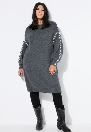SEAM LONG SLEEVE - Neulemekko - dark mottled grey