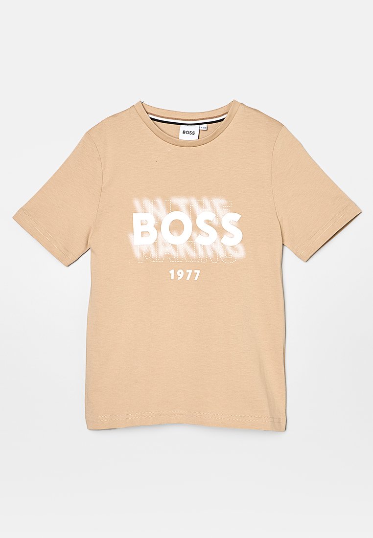 BOSS Kidswear T-shirt print zandkleur BOSS Kidswear T-shirt print zandkleur