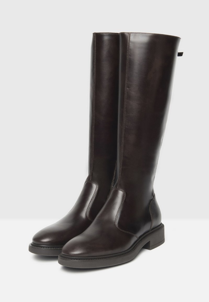 Bottes Nero Giardini En Cuir Marron – Taille 6, Fermeture éclair Latérale, Lacets Dos, Occasion Abîmée