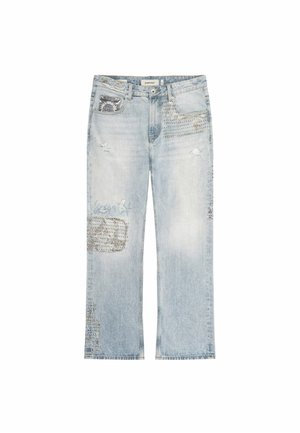 Project Blue, FLARED BANDANA - Flared jeans - bandana blue
