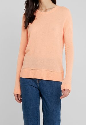 Stickad tröja - apricot