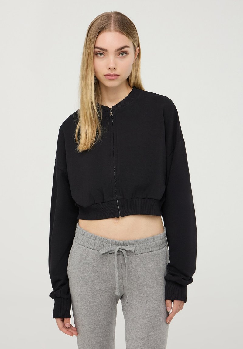 Terranova Felpa con zip - nero