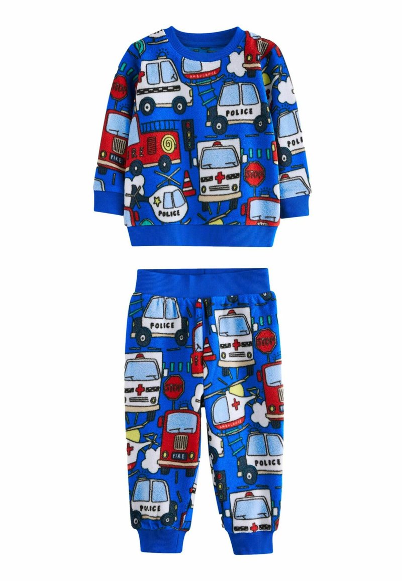 Next SINGLE SOFT TOUCH  REGULAR FIT SET - Nachtwäsche Set - red blue emergency vehicle