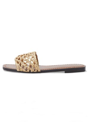 Mules - gold-coloured