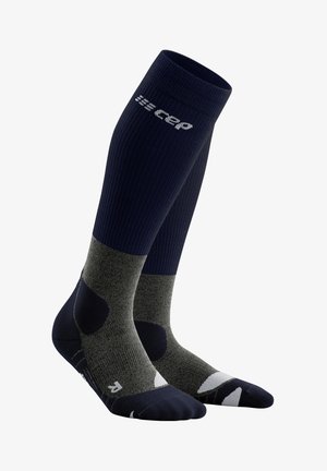 CEP COMPRESSION MERINO HIKING TALL - MADE IN GERMANY - Kniestrümpfe - peacoat grey