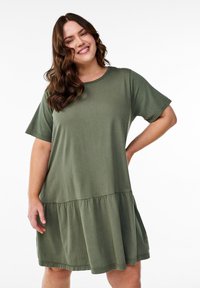 Zizzi Freizeitkleid - thyme washed