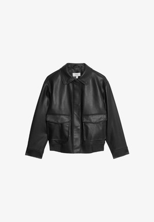 Marks & Spencer RELAXED FIT - Chaqueta de cuero sintético - black