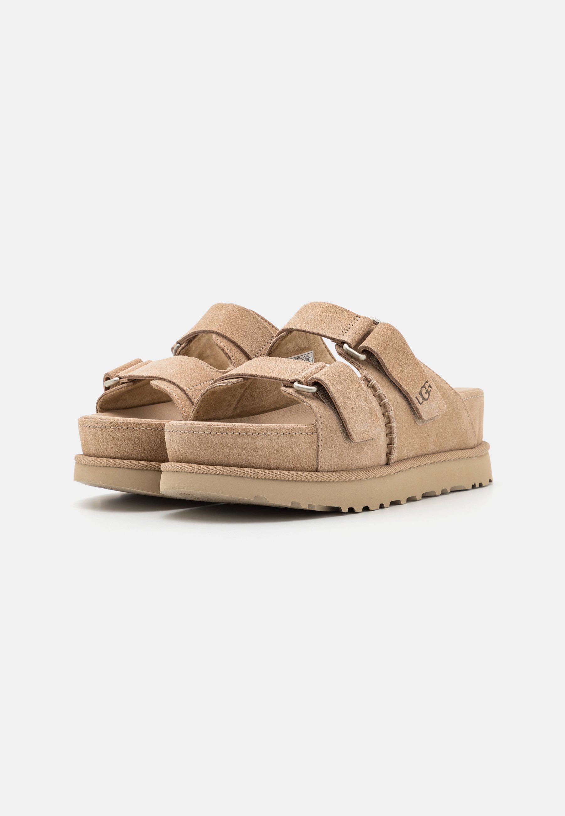 UGG GOLDENSTAR HI SLIDE - Pantolette hoch - sand - Zalando