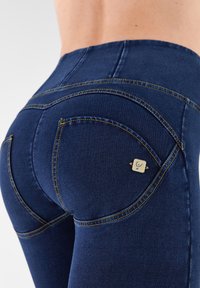 Freddy WR UP VITA ALTA - Pantaloni - dark jeans yellow seam