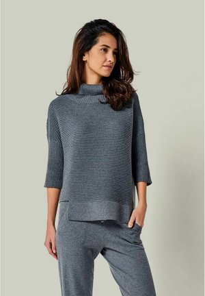 YOU LOOK PERFECT BAILEY -   MERINO WOOL KNITTED TURTLENECK PULLOVER - Strickpullover - anthrazit