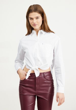 FRONT TIE - Button-down blouse - white