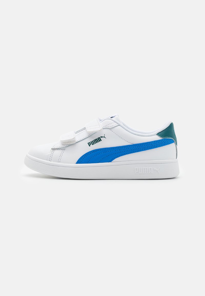 Puma SMASH 3.0 UNISEX - Sportcipő - white/hyperlink blue/cold green