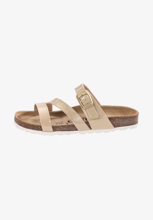 IKARIA - Pantolette flach - beige lack