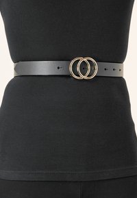 Next WHITE CIRCLE BUCKLE  - Vyö - black
