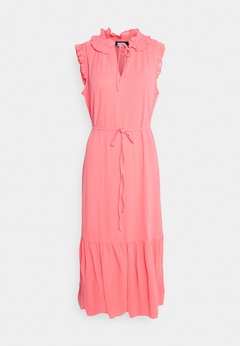 dkny ruffled midi dress