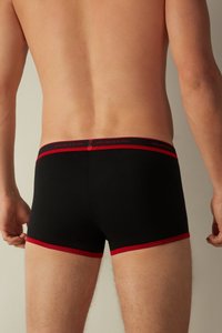 IUMAN Intimissimi Uomo STRETCH MIT LOGO - Úzké boxerky - schwarz/black/intense red
