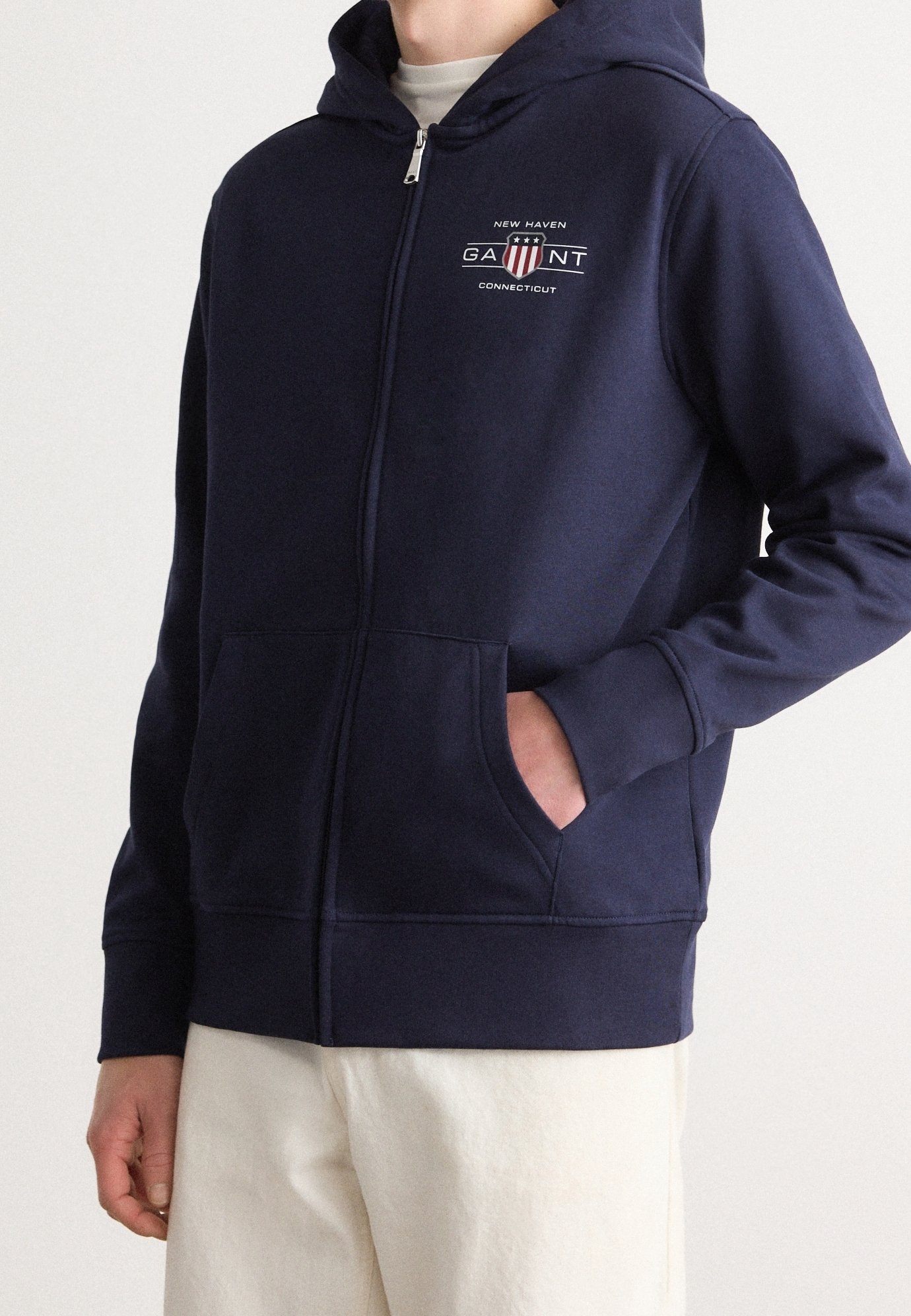 GANT Sudadera con cremallera dark blue/azul marino (Segunda