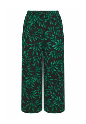 Yours Clothing, PLUS SIZE WIDE LEG TROUSERS - Pantaloni del pigiama - black croc