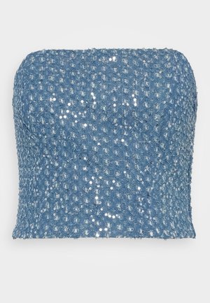 PIECES dam kjol PCASTA - Medium blue denim
