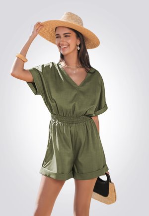 Cupshe V NECK - Tuta jumpsuit - olive