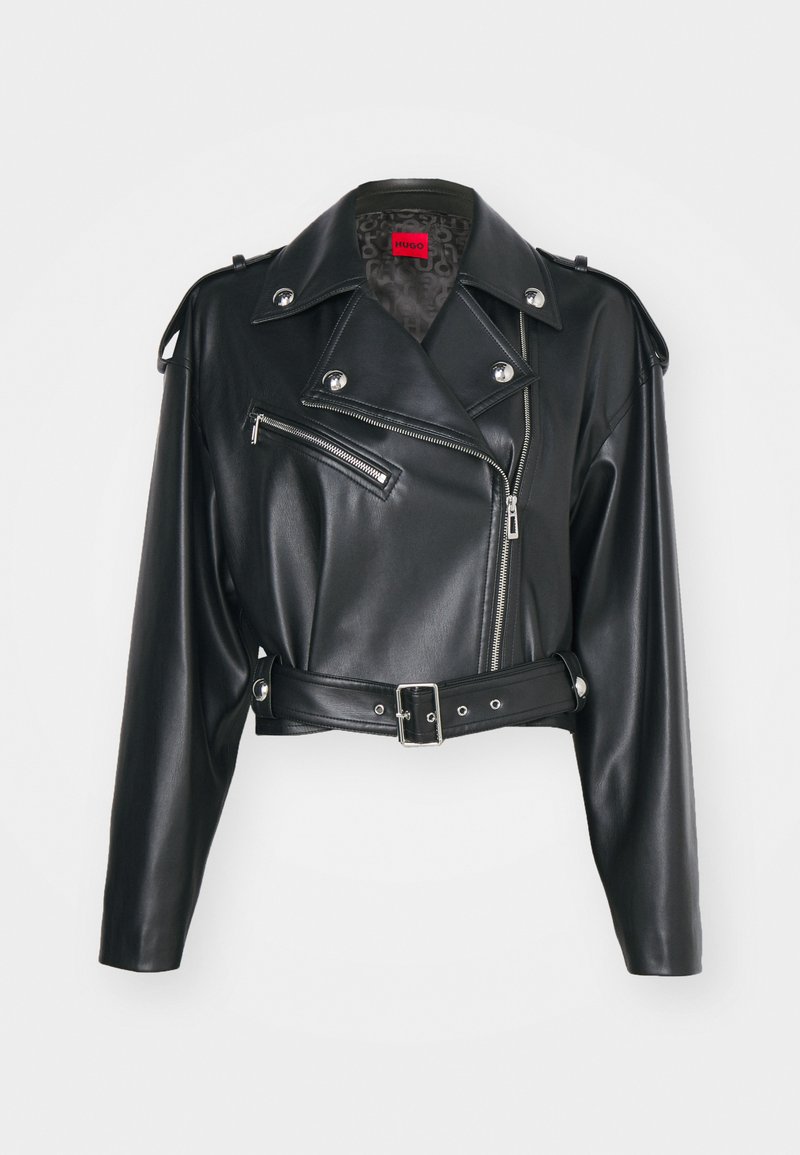 HUGO ARIDERA Faux Leather Jacket Black Zalando co uk hugo-aridera-faux-leather-jacket-black-zalando-co-uk