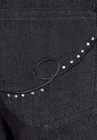 Ulla Popken ZIERNAHT 4-POCKET ELASTIKBUND  - Džíny Slim Fit - black