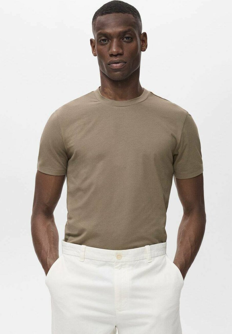 Mango - Basic T-shirt - grey, Enlarge