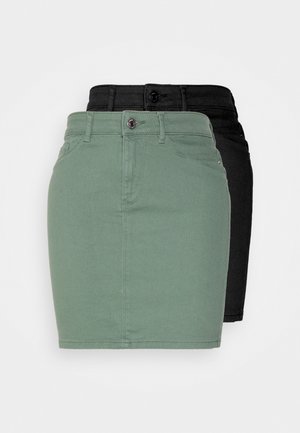 VMHOTSEVEN SHORT SKIRT 2 PACK - Miniskjørt - black/beluga