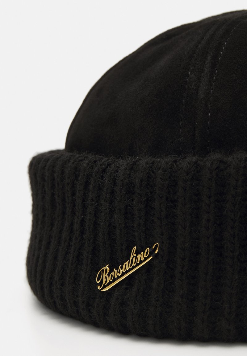 Borsalino ZUCCOTTO BORDO MAGLIA UNISEX - Cappello - nera/nero Borsalino ZUCCOTTO BORDO MAGLIA UNISEX - Cappello - nera/nero