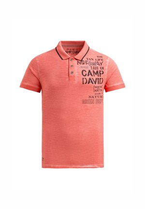 Camp David, MIT VINTAGE PRINTS - Poloshirt - wild salmon