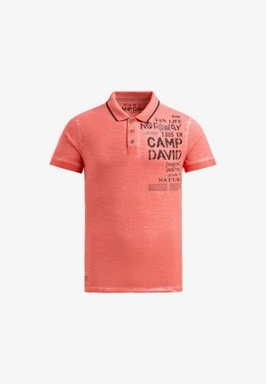 Camp David, MIT VINTAGE PRINTS - Poloshirt - wild salmon