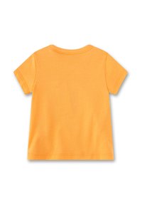 Short-sleeve t-shirt in bright orange cotton, featuring a classic crew neckline and straight hem with clean stitching.