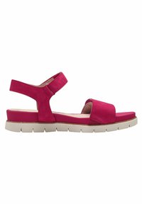 Tamaris Sandály na klínu - fuxia nubuc